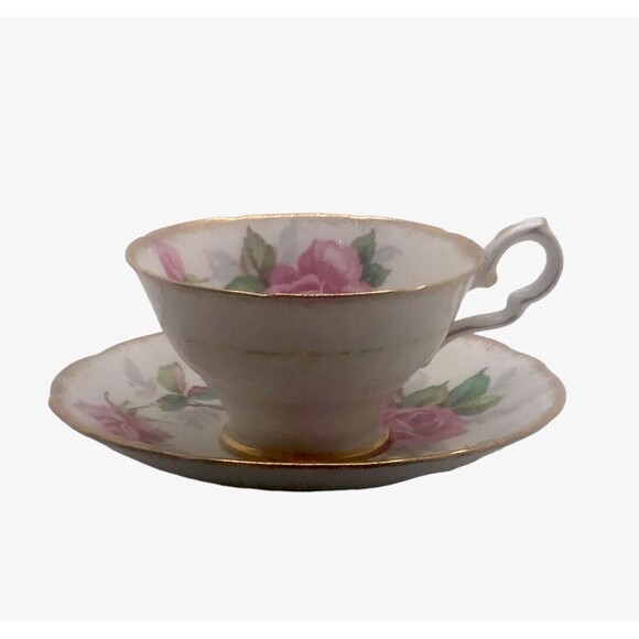 Vintage Royal Stafford Berkeley Rose Bouquet Teacup and Saucer. Fine Bone China - Picture 2 of 11